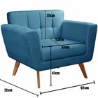 Kit 2 Poltronas Decorativas Bruna Sala De Estar Quarto Recepç