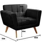 Kit 2 Poltronas Decorativas Bruna Sala De Estar Quarto Recepç