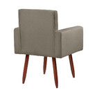 Kit 2 Poltronas Decorativas - Cadeiras  Nina Veludo Chocolate