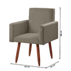 Kit 2 Poltronas Decorativas - Cadeiras  Nina Veludo Chocolate