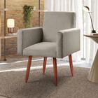 Kit 2 Poltronas Decorativas - Cadeiras  Nina Veludo Chocolate