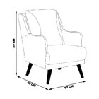 Kit 2 Poltronas Decorativas Catar Com Tachas Suede Marrom G33