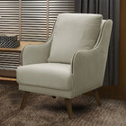 Kit 2 Poltronas Decorativas Catar Com Tachas Veludo Bege Clar