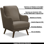 Kit 2 Poltronas Decorativas Catar Com Tachas Veludo Bege G33