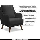 Kit 2 Poltronas Decorativas Catar Com Tachas Veludo Cinza Chu