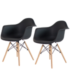 Kit 2 Poltronas Decorativas Charles Eames Eiffel 132pp Preta