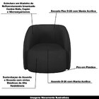 Kit 2 Poltronas Decorativas Clarke Pu Preto G45 - Gran Belo