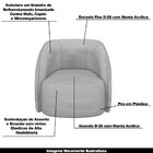 Kit 2 Poltronas Decorativas Clarke Veludo Cinza Claro G45 - G