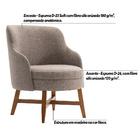 Kit 2 Poltronas Decorativas Com Braço Amber Linho Cinza G66 -