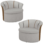 Kit 2 Poltronas Decorativas Com Sapata De Plástico Granada Li