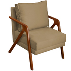 Kit 2 Poltronas Decorativas Confortáveis Para Sala Shine Sued