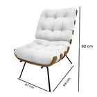 Kit 2 Poltronas Decorativas Costela Recepção Suede Bordô