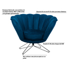 Kit 2 Poltronas Decorativas Crown Pés Borboleta Giratório Vel