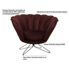 Kit 2 Poltronas Decorativas Crown Pés Borboleta Giratório Vel