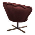 Kit 2 Poltronas Decorativas Crown Pés Castanho Xis Giratório