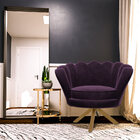 Kit 2 Poltronas Decorativas Crown Pés Madeira/aço Giratório V