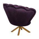 Kit 2 Poltronas Decorativas Crown Pés Madeira/aço Giratório V