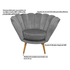 Kit 2 Poltronas Decorativas Crown Pés Palito Madeira Veludo C