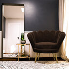 Kit 2 Poltronas Decorativas Crown Pés Palito Madeira Veludo M