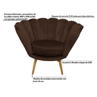 Kit 2 Poltronas Decorativas Crown Pés Palito Madeira Veludo M