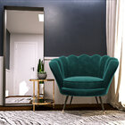 Kit 2 Poltronas Decorativas Crown Pés Palito Ponteira Gold Ve