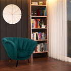 Kit 2 Poltronas Decorativas Crown Pés Palito Ponteira Gold Ve