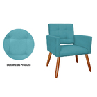 Kit 2 Poltronas Decorativas Dália Para Sala E Quarto Pés Pali