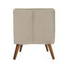 Kit 2 Poltronas Decorativas Dalia Pés De Madeira Veludo Bege