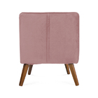 Kit 2 Poltronas Decorativas Dalia Pés De Madeira Veludo Rosa