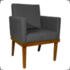 Kit 2 Poltronas Decorativas Divine Base Reforçada De Madeira