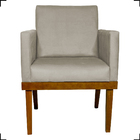 Kit 2 Poltronas Decorativas Divine Base Reforçada De Madeira