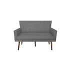 Kit 2 Poltronas Decorativas E 1 namoradeira Aurora Cinza