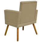 Kit 2 Poltronas Decorativas E Confortáveis Nina Com Base Sued