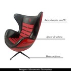Kit 2 Poltronas Decorativas Egg Chair 458 Spider Vermelha G53