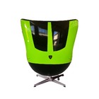 Kit 2 Poltronas Decorativas Egg Chair Aventador Verde/preto G