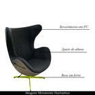 Kit 2 Poltronas Decorativas Egg Chair Mercedes Amg Cinza/verd