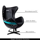 Kit 2 Poltronas Decorativas Egg Chair Nº 44 Hamilton Preta G5