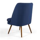 Kit 2 Poltronas Decorativas Em Algodão Jeans Com Pé Palito Áq