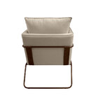 Kit 2 Poltronas Decorativas Gales Base Em Aço Veludo Bege G33