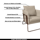 Kit 2 Poltronas Decorativas Gales Base Em Aço Veludo Bege G33