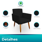 Kit 2 Poltronas Decorativas Gênesis Para Sala E Quarto Pés Pa