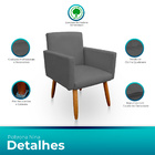 Kit 2 Poltronas Decorativas Gênesis Para Sala E Quarto Pés Pa