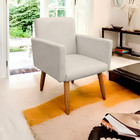 Kit 2 Poltronas Decorativas Gênesis Para Sala E Quarto Pés Pa