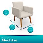Kit 2 Poltronas Decorativas Gênesis Para Sala E Quarto Pés Pa