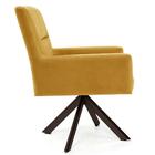 Kit 2 Poltronas Decorativas Giiratórias Base Eiffel Chocolate