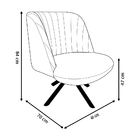 Kit 2 Poltronas Decorativas Giratória Champagne Dortmund Pu C