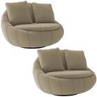 Kit 2 Poltronas Decorativas Giratória Sala De Estar Afrodite