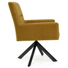 Kit 2 Poltronas Decorativas Giratórias Base Eiffel Preto Ange