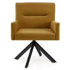 Kit 2 Poltronas Decorativas Giratórias Base Eiffel Preto Ange