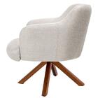 Kit 2 Poltronas Decorativas Giratórias Base Giromad Madeira J